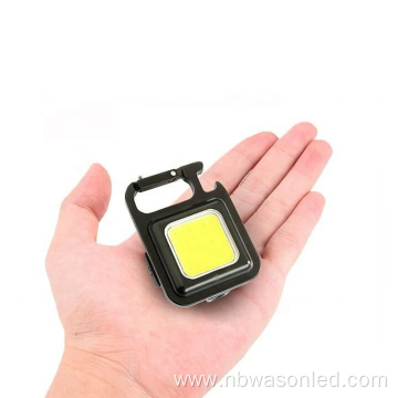 Wason 2022 New Type-C Rechargeable Super Mini Handy Pocket COB Led Working Light Backpack Hanging Torch Light With Bottle Opener